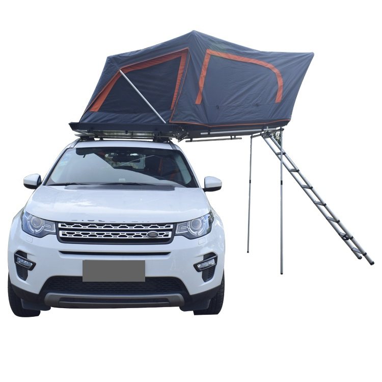 4 Person Foldable Roof Top Tent Camping Aluminum Shell+Aluminum Bottom